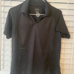 Mercedes branded golf polo— Side/sleeve different print